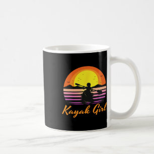 Mug Fille en kayak drôle de coucher de soleil en kayak