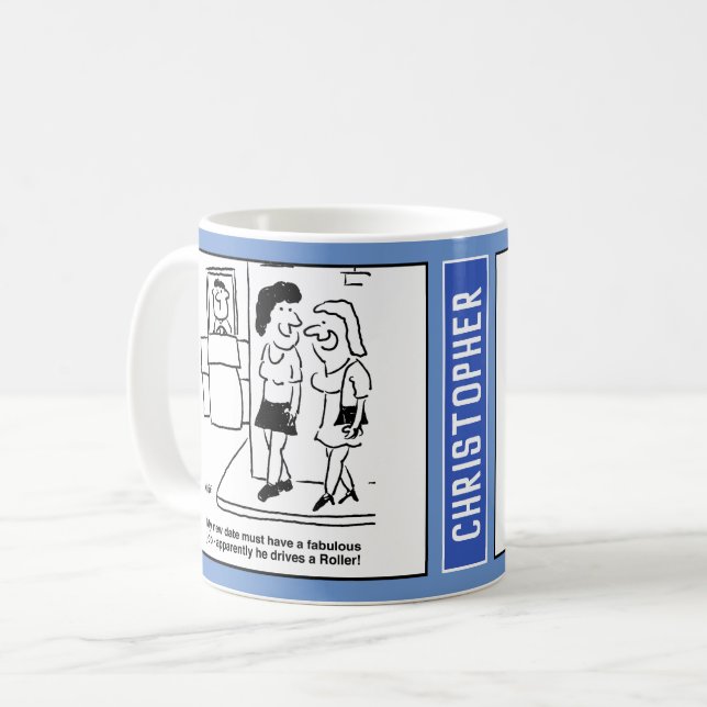 Mug Fille en rendez-vous à l'aveugle dit que son petit (Devant gauche)
