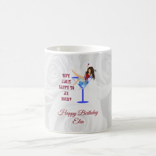 Mug Fille en verre avec vin (Centre)