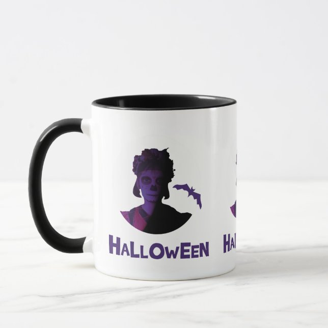 Mug Fille et chauves-souris mexicaines Halloween (Gauche)