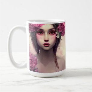 Mug Fille Ethérée Personnalisée avec des taches roses