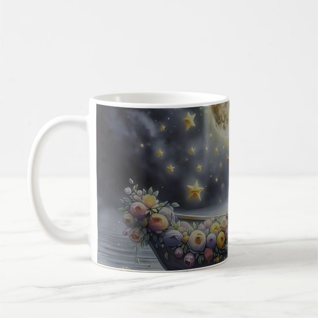 Mug Fille Fantaisiste Scène de Rêve Lunaire (Gauche)