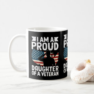Mug Fille fière d'un vétéran patriote militaire papa
