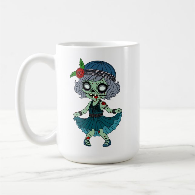 Mug Fille Flapper Zombie des Années 1920 (Gauche)