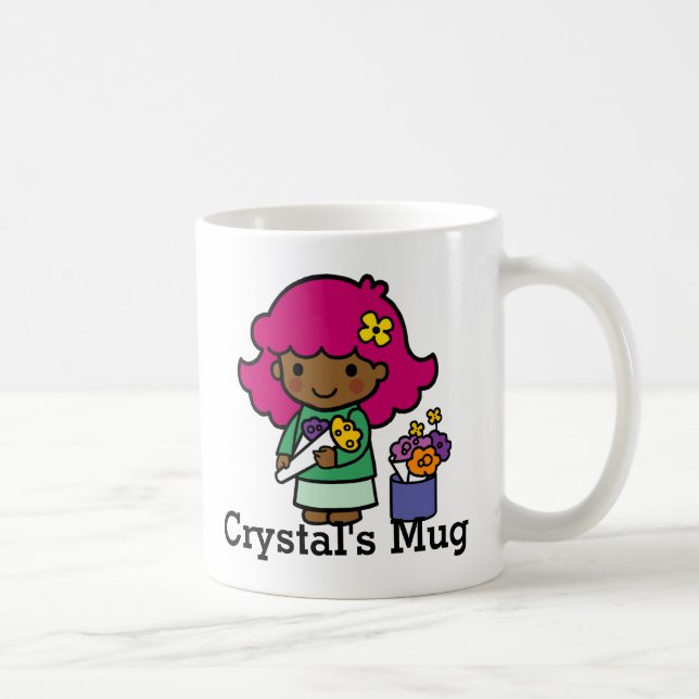 Mug Fille fleuriste future avec fleurs (Droite)