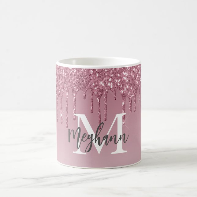 Mug Fille Glam rose Rose Parties scintillant d'or gout (Centre)