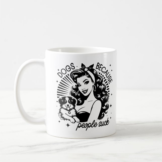 Mug Fille Glamour Rétro des Années 1950 Citation Drôle (Gauche)