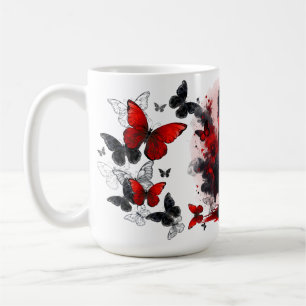 Mug Fille grunge papillon rouge