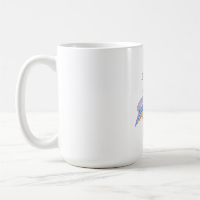 Mug Fille Heureuse Illustration Dessinée à la Main – P (Gauche)