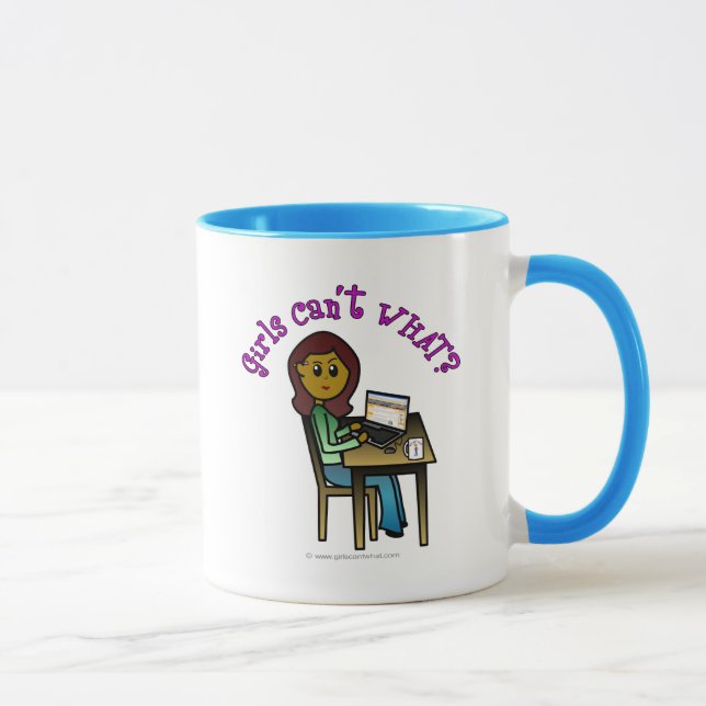 Mug Fille informatique noire (Droite)