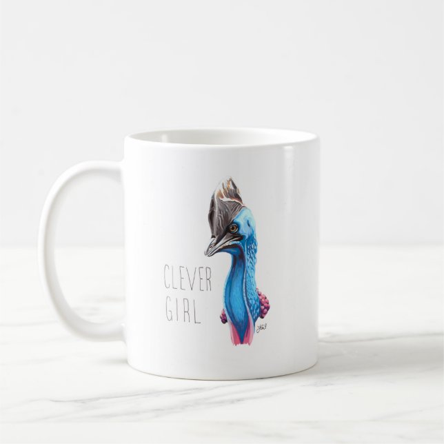 Mug Fille intelligente (Cassowary) (Gauche)