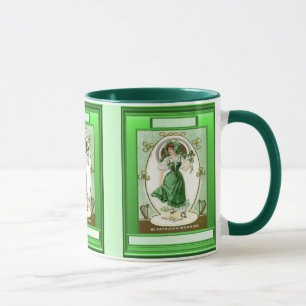 Mug Fille irlandaise portant le vert