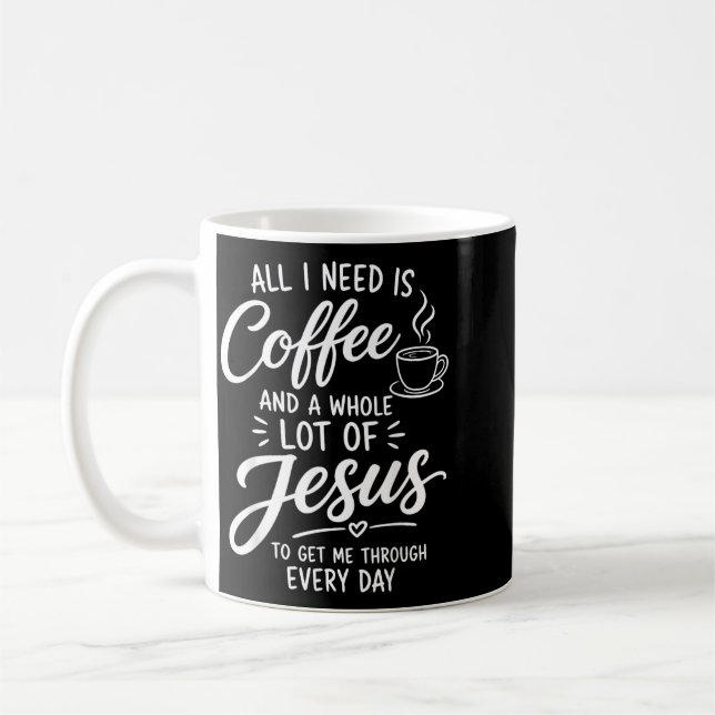 Mug Fille Jésus Café Croyante Femmes Foi Chrétienne (Gauche)