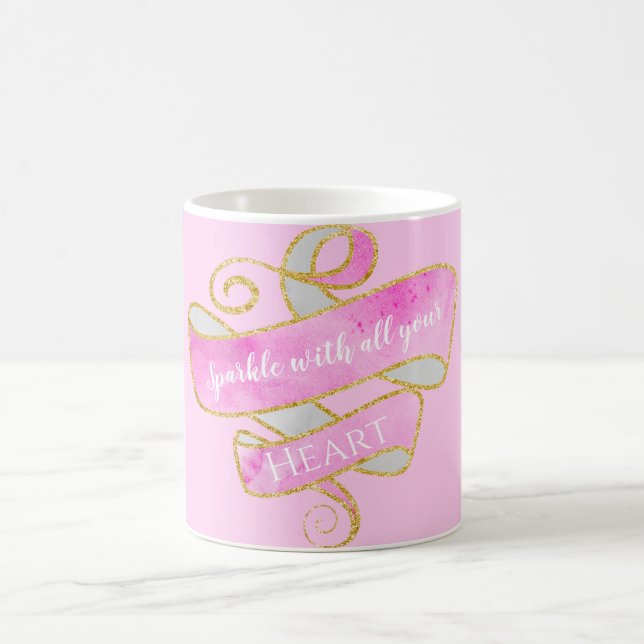 Mug Fille Joli Rose Rose Parties scintillant Or Sparkl (Centre)