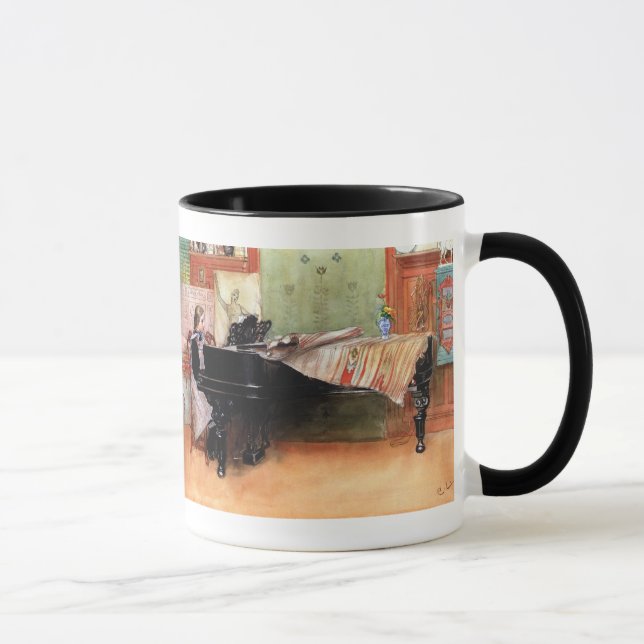 Mug Fille Jouant Piano (Droite)