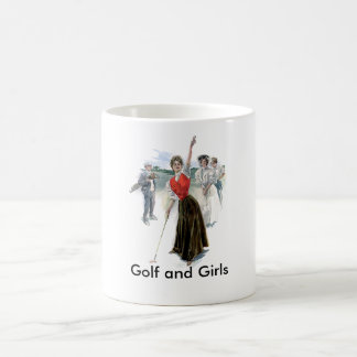 Mug Fille jouante au golf originale