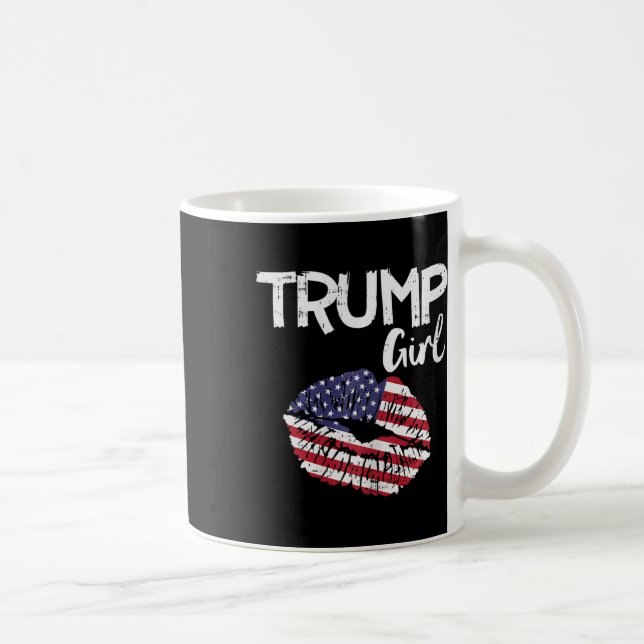 Mug Fille Lèvres Usa Drapeau Pro Vote Pour Donald 2020 (Droite)