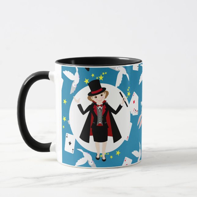 Mug Fille magicien Spectacle Anniversaire (Gauche)
