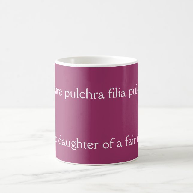 Mug Fille, mère, Horace, citation (Centre)