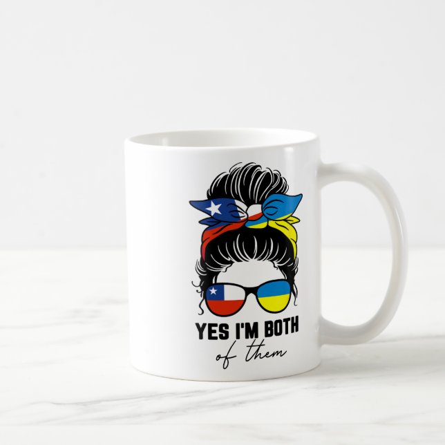 Mug Fille moitié chilienne moitié ukrainienne Chili Uk (Droite)