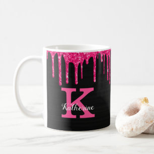 Mug Fille Noir Hot Rose Parties scintillant Drivers No
