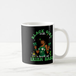 Mug Fille noire avec S irlandais St. Patrick's Day Fie