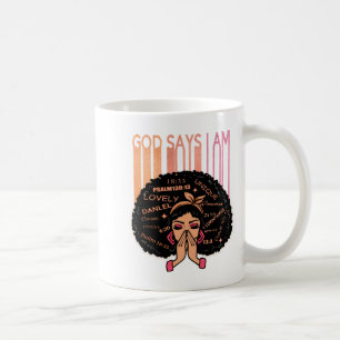Mug Fille Noire Dieu Dit Je Suis Noir Mélanine Histoir