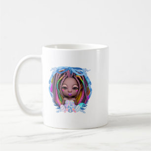 Mug Fille noire Pâques Magie Peau Brown Filles Printem