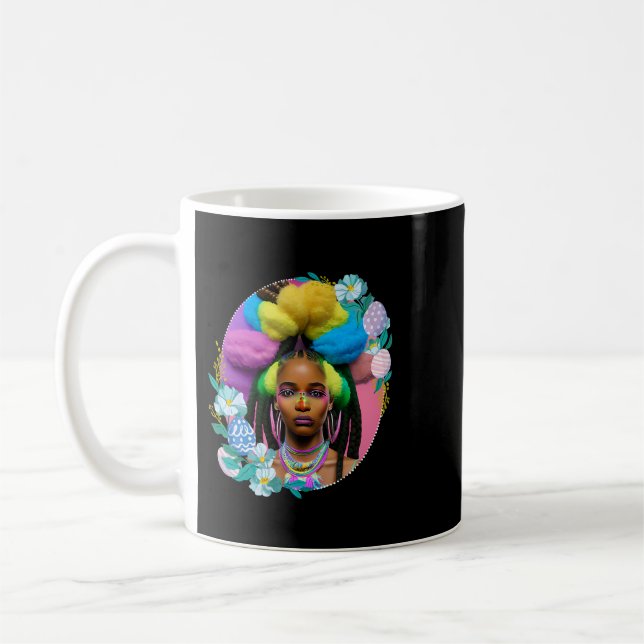 Mug Fille noire Pâques Magie Peau Brown Filles Printem (Gauche)