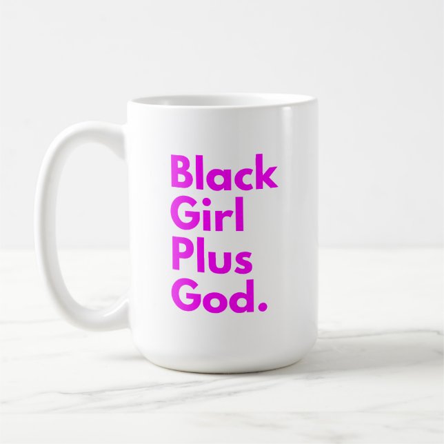 MUG FILLE NOIRE PLUS DIEU (Gauche)