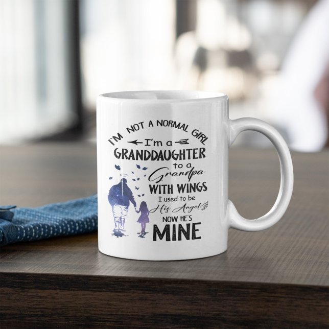 Mug Fille normale Grand-fille Papi avec ailes Ange (Créateur téléchargé)