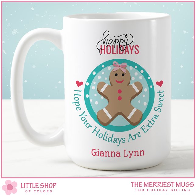 Mug Fille pain d'épices personnalisée Cookie de Noël (Créateur téléchargé)