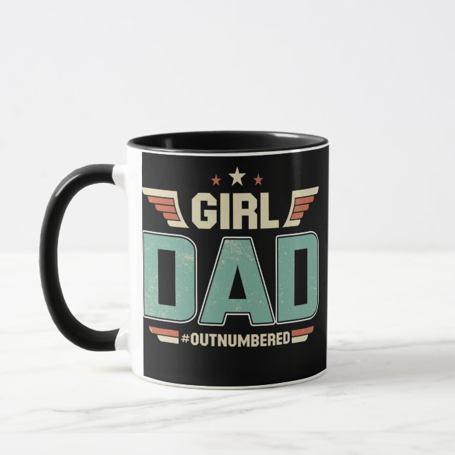 Mug Fille Papa De Filles En Nombre Supérieur Fille Drô (Gauche)