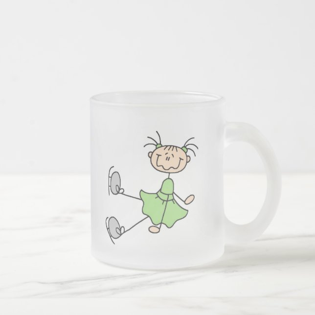 Mug Fille Patinage sur Glace Verte (Droit)