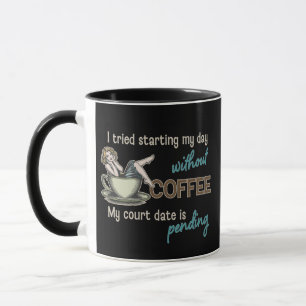 Mug Fille pin-up accroc au café
