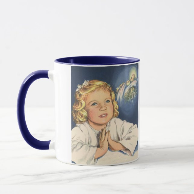 Mug Fille priant Jésus-Christ, Prières du soir (Gauche)