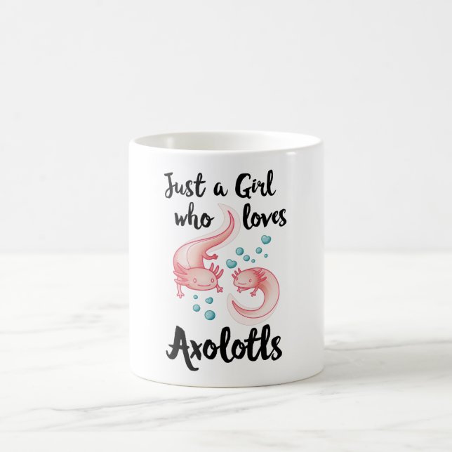 Mug Fille qui aime Axolotls mignonne Axolotl Cadeau Fe (Centre)