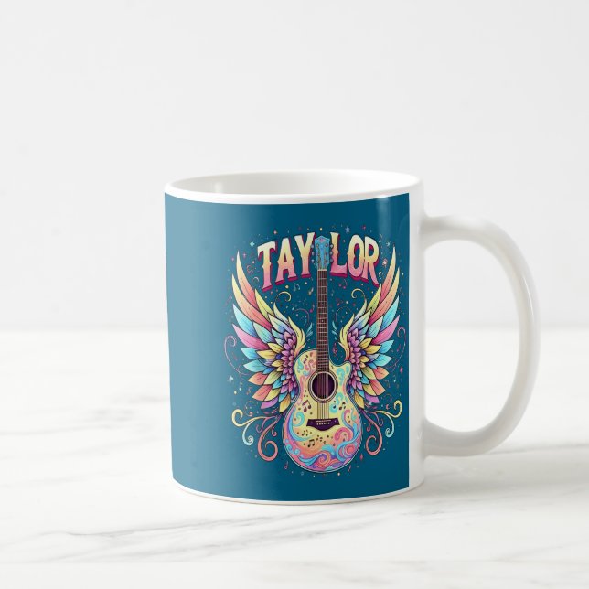 Mug Fille rétro taylor prénom groovy 70's 80's  (Droite)