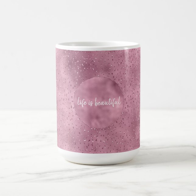 Mug Fille rose brillant Parties scintillant Étincelle  (Centre)