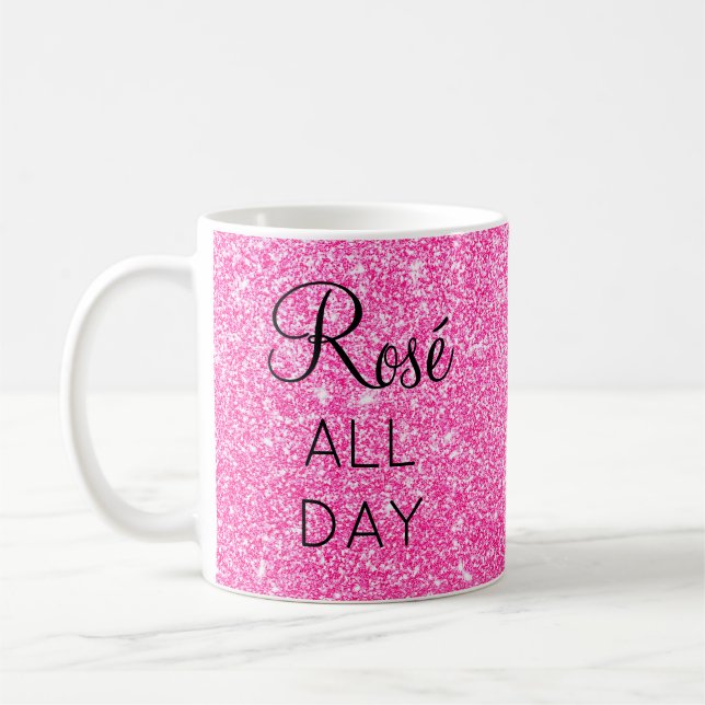 Mug Fille Rosé Plutôt Toute La Journée Parties scintil (Gauche)
