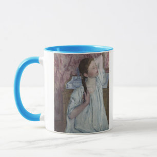 Mug Fille s'chargeant des ses cheveux, 1886 (huile sur
