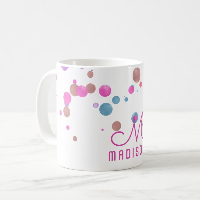 Mug Fille Sirène Parties scintillant & Foil Confetti M (Devant gauche)