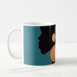 Mug fille sous le tropique. Belle femme africaine. Noi