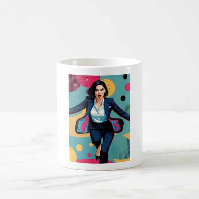 Mug Fille stylée Cyberpunk Pop Art (Centre)