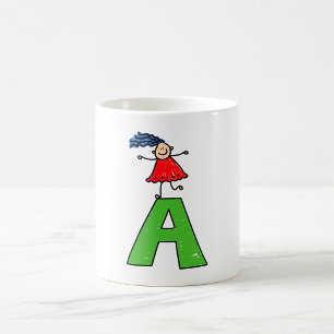 Mug Fille Sur La Lettre A