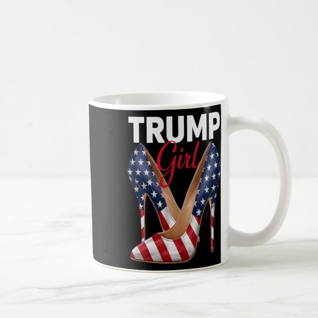 Mug Fille talon haut Stilettos drapeau américain Trump (Droite)
