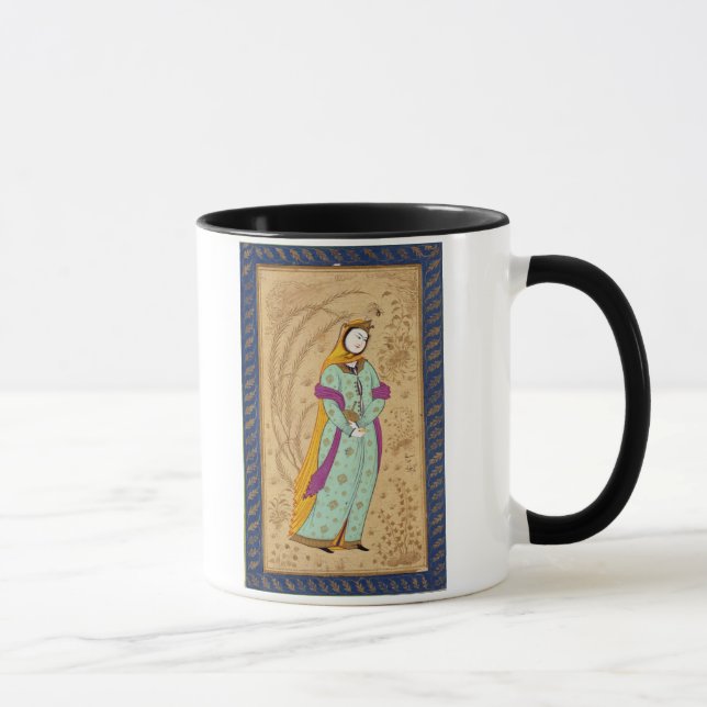 Mug Fille tenant un navire de vin et une poire, de la (Droite)