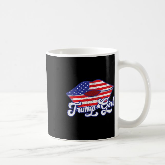 Mug Fille Trump Y Lèvres Drapeau États-Unis Élection 2 (Droite)