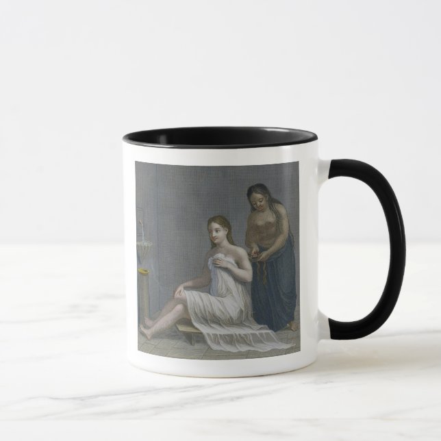 Mug Fille turque, faisant tresser ses cheveux dans les (Droite)