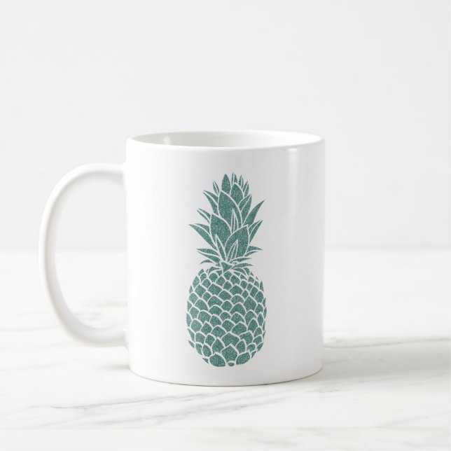 Mug Fille Turquoise Parties scintillant ananas (Gauche)